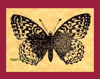 Fritillary Butterfly Rubber Stamp