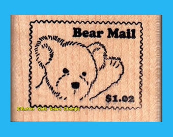 Sello de goma de oso de peluche Bear Mail