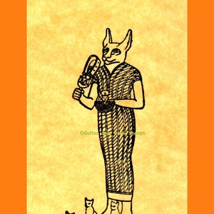 Ägyptische Göttin Bastet Motivstempel