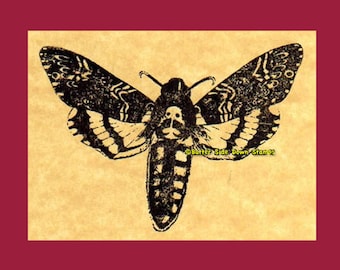 Death's-head Hawkmoth Rubber Stamp