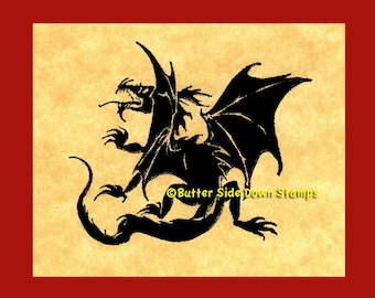Black Dragon Rubber Stamp
