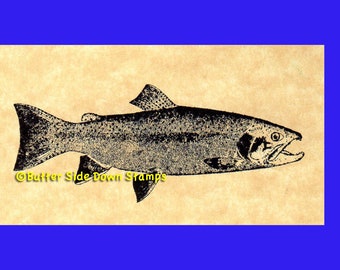 Rainbow Trout Game Fish Rubber Stamp