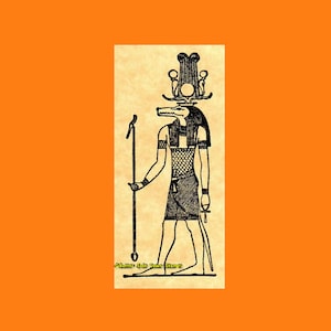 Ancient Egyptian Crocodile God Sobek Rubber Stamp