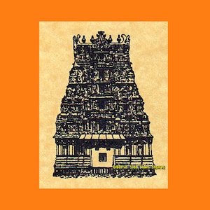 Gopuram Hindu Tempel Stempel