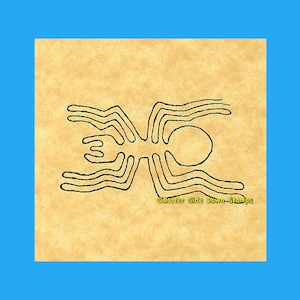 Nazca Linien Spinne Stempel