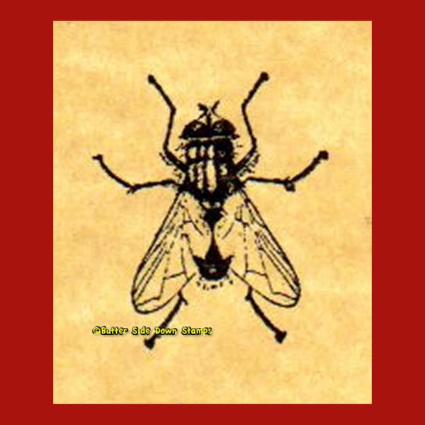 House Fly Rubber Stamp