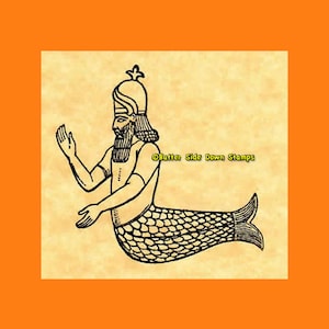 Mesopotamischer Fischgott Dagon Stempel