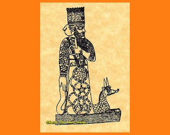 Marduk Babylonian god Rubber Stamp