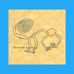 Nazca Linien Affe Stempel Peru