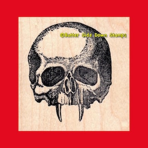 Vampire Skull Rubber Stamp