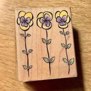 Stiefmütterchen Trio Stempel von Hero Arts Pregebraucht