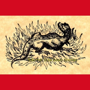 Timbro di gomma della salamandra di fuoco