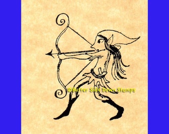 Fairy Archer Rubber Stamp