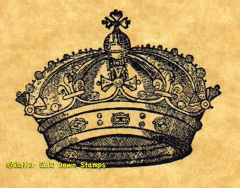 Royal Crown Set of 4 Different Rubber Stamps