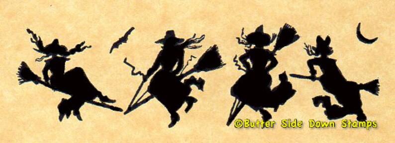 Salem Witches Rubber Stamp