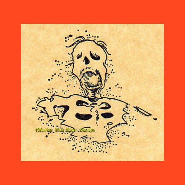 Rotted Zombie  Rubber Stamp