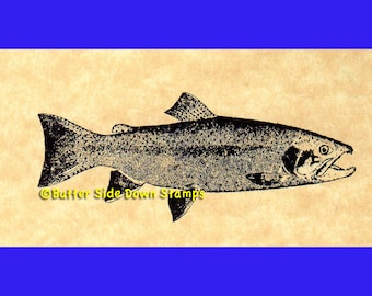 Rainbow Trout Game Fish Rubber Stamp