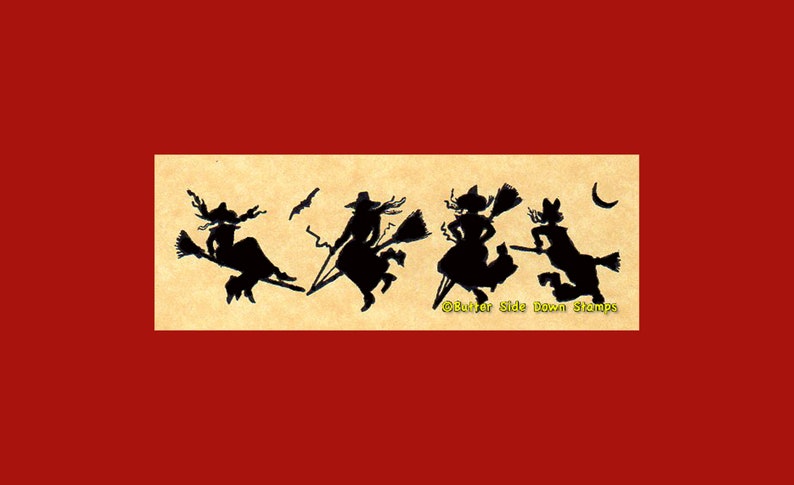 Salem Witches Rubber Stamp