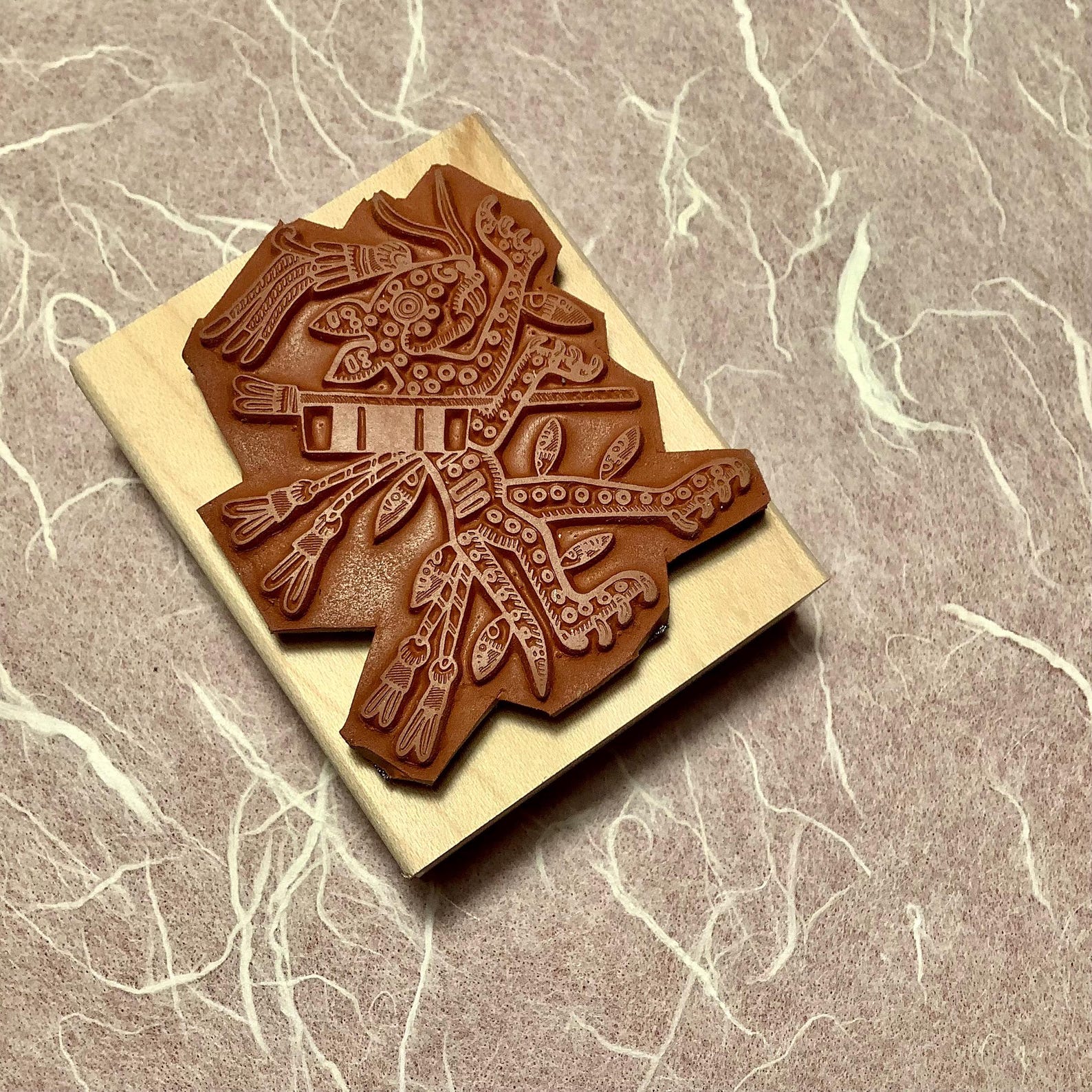Aztec Jaguar Rubber Stamp - Etsy