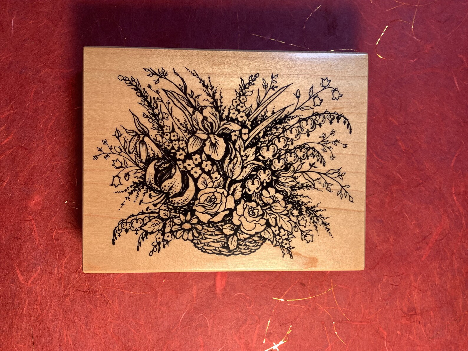 PSX Botanical Flower Basket Rubber Stamp K-787 New Old Stock - Etsy