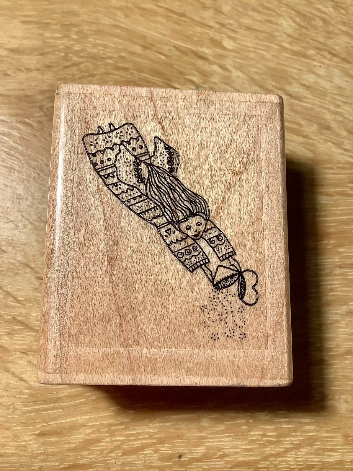 Pouring Your Heart Kristen Powers Studio Collection Rubber Stamp Pre-owned