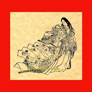 Japanese Court Costume Rubber Stamp