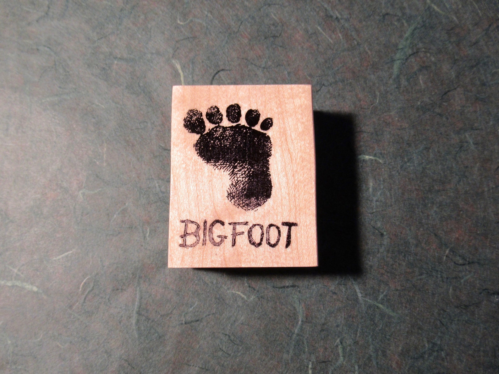 Bigfoot Footprint Rubber Stamp Etsy