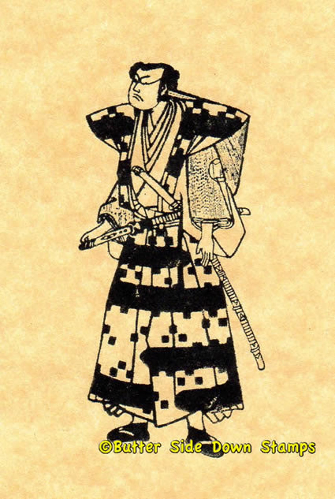 Samurai Warrior Rubber Stamp - Etsy