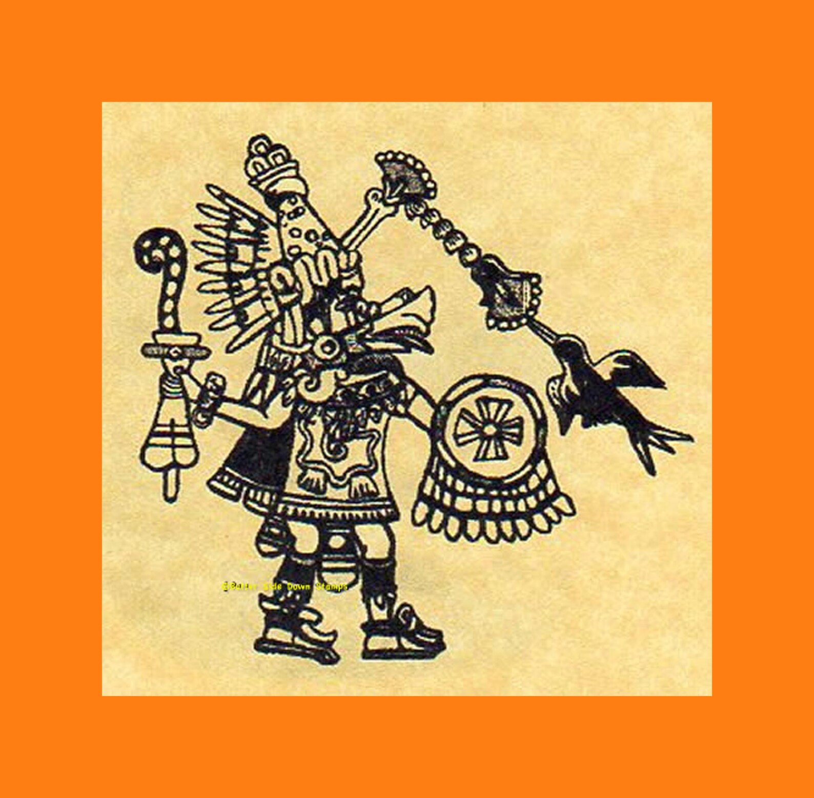 Aztec Quetzalcoatl Rubber Stamp - Etsy