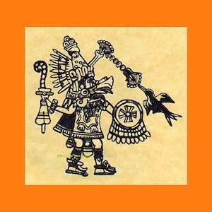 Azteken Quetzalcoatl Stempel