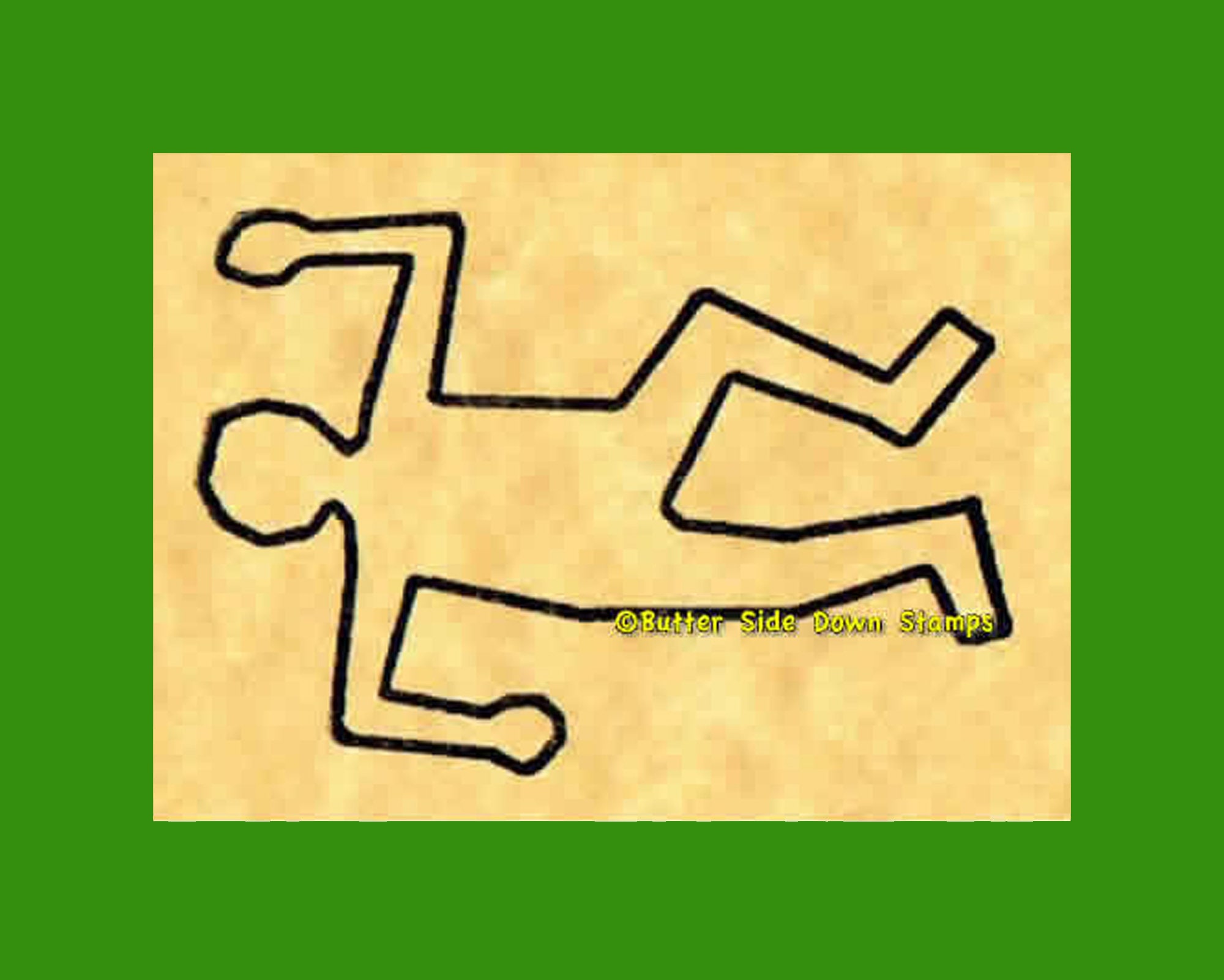 犯罪現場のチョークアウトラインゴム印 - Etsy 日本, image size:2000x1602