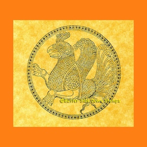 Timbres en caoutchouc Phénix persan Simurgh