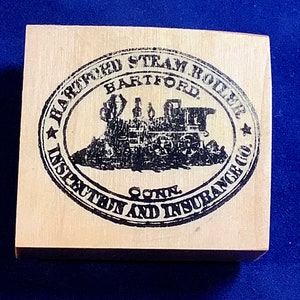 ハートフォード蒸気ボイラー コネチカット トレイン ゴム印 中古