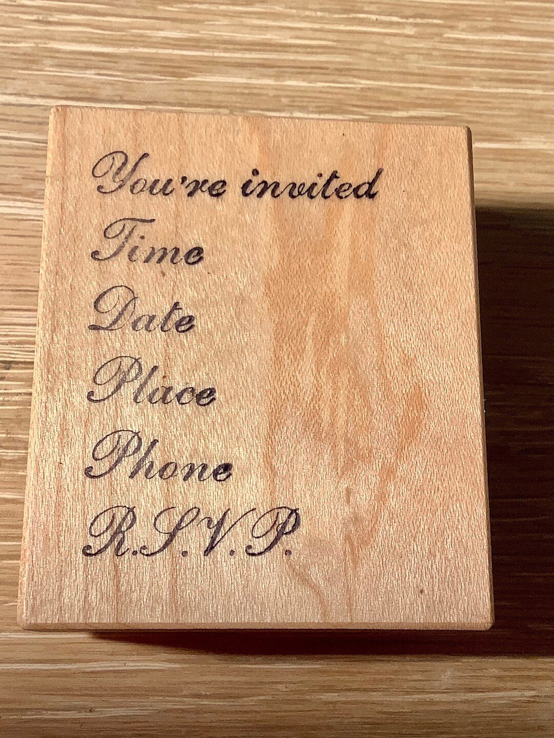 You're Invited Rubber Stamp PSX Place Date Time Phone RSVP Roses Flower  Border