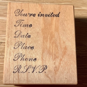ヴィンテージ PSX You’re Invited RSVP ゴム印 E-438 中古