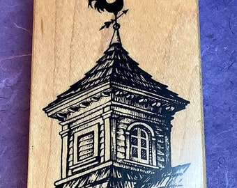 PSX G-1470 Rooster Weather Vane Rubber Stamp