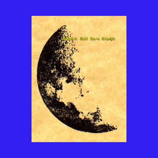Gibbous Moon (small) Rubber Stamp
