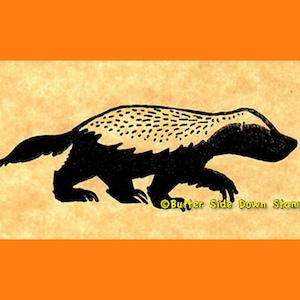 Honey Badger Rubber Stamp