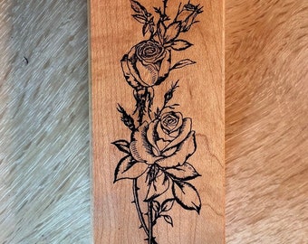 Roses and Thorns Rubber Stamp Embossing Arts