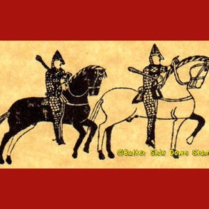 Norman Cavalry Bayeux Tapestry Rubber Stamp