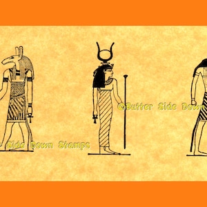 3 Mini Ägyptische Götter #1: Set, Hathor, Anubis
