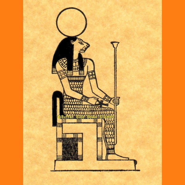 Egyptian Lion Goddess Sekhmet Rubber Stamp