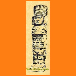 Toltekischer Tula Atlantier Krieger Stempel