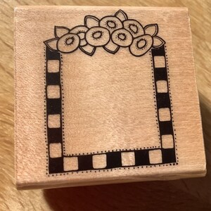 ギフトタグボーダーゴム印 アネット・ワトキンス 中古