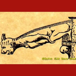 Cathedral Gargoyle Rubber Stamp