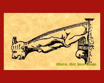 Cathedral Gargoyle Rubber Stamp