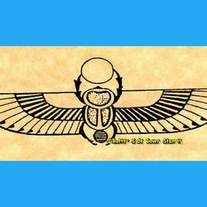 Ancient Egyptian Winged Scarab Rubber Stamp