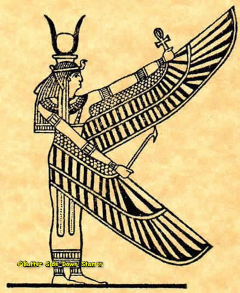 Sello de goma de Isis diosa egipcia Etsy