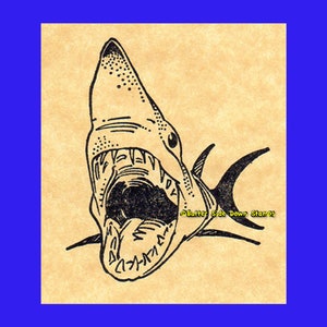 Timbro di gomma "Mako Shark Feeding Frenzy"