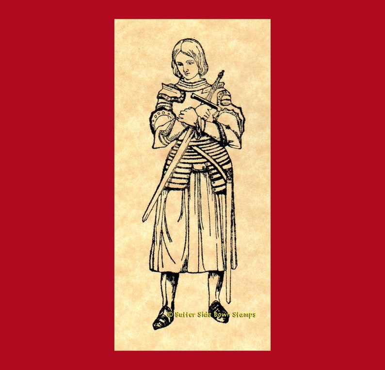Joan of Arc Rubber Stamp